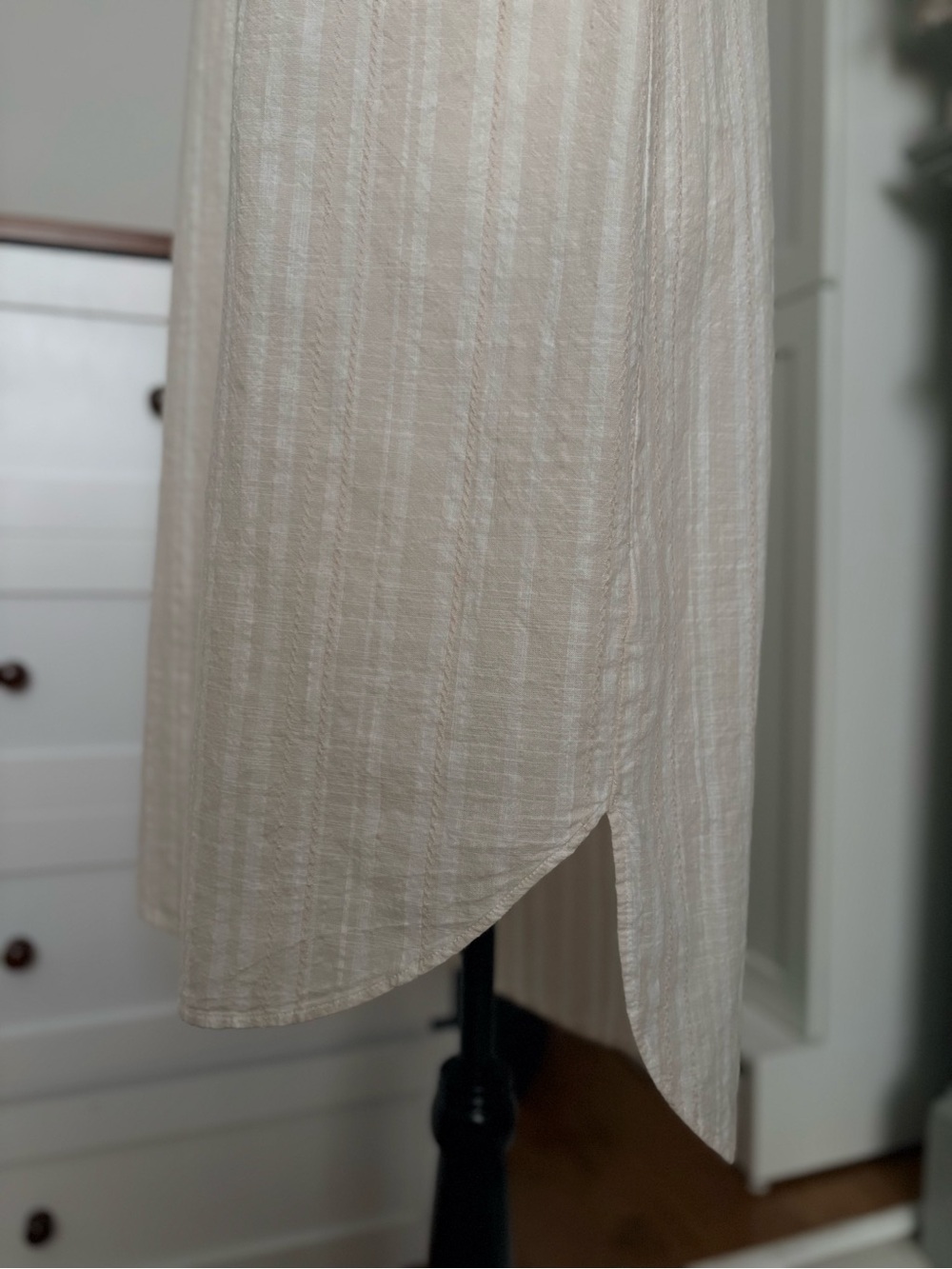 Anthropologie Cloth & Stone Cream Striped Sleeveless Dress - Picture 8 of 14